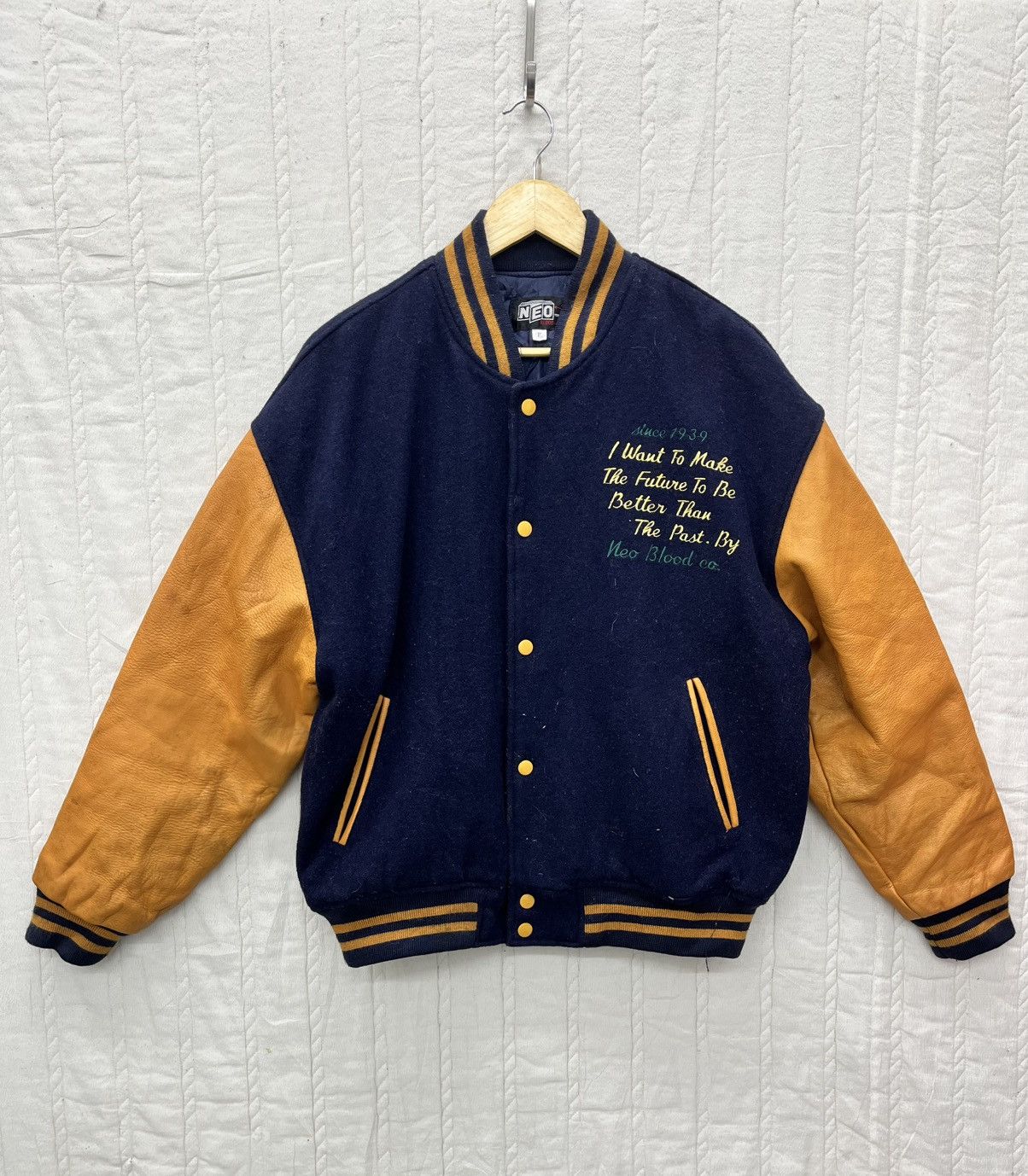 Japanese Brand ARCHIVE🔥NEO BLOOD VARSITY JACKET Size US M / EU 48-50 / 2 - 3 Thumbnail