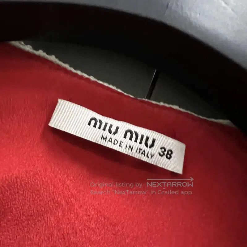 Miu Miu Miu Miu Summer Red Cotton Long Sleeve Dress . Size XXS / US 00 / IT 34 - 2 Thumbnail