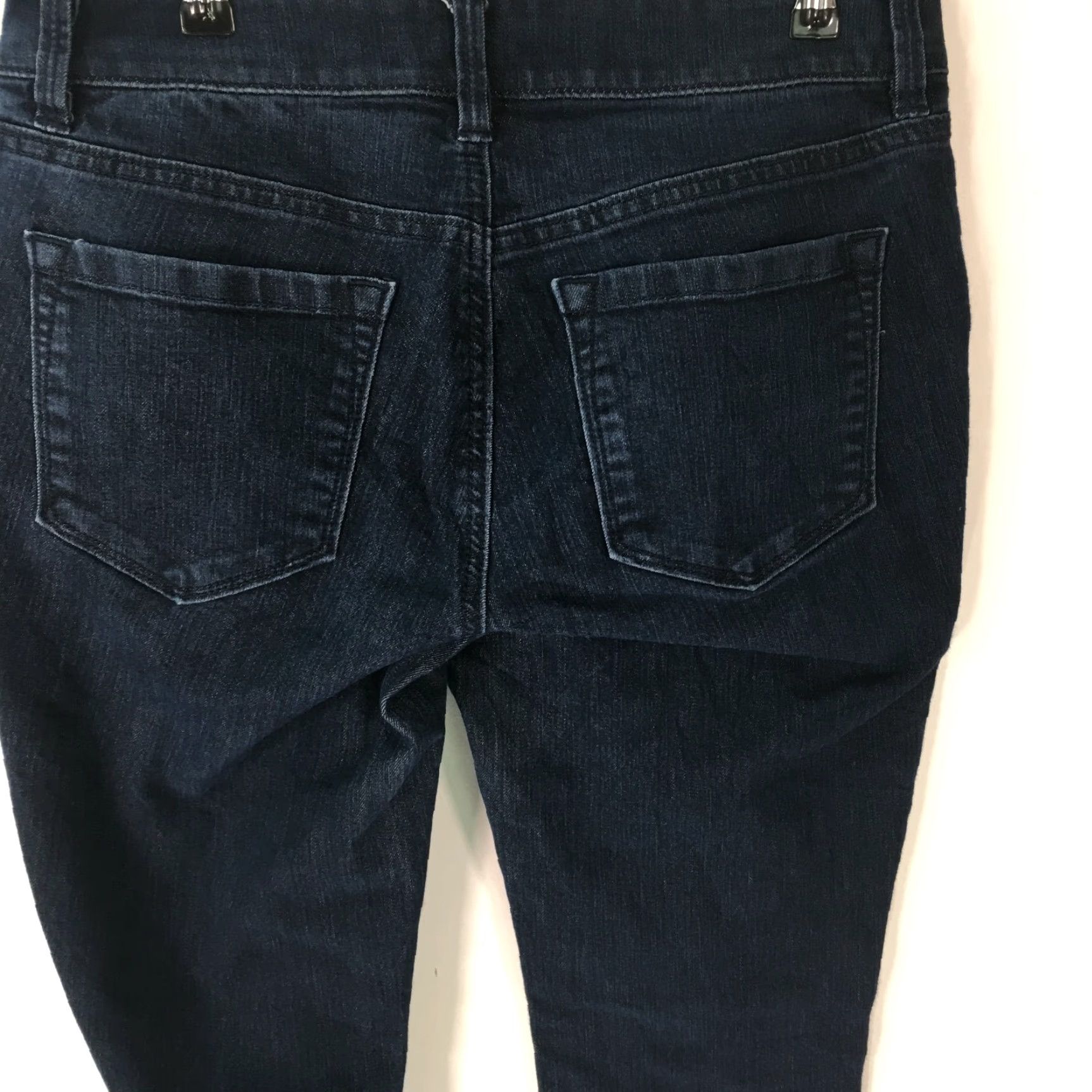 Ann Taylor Ann Taylor Loft Jeans Womens Flat Front Straight Curvy Skinny Blue Denim Size 4 Slim 32in Inseam 5-Pocket Size 27" / US 4 / IT 40 - 4 Thumbnail
