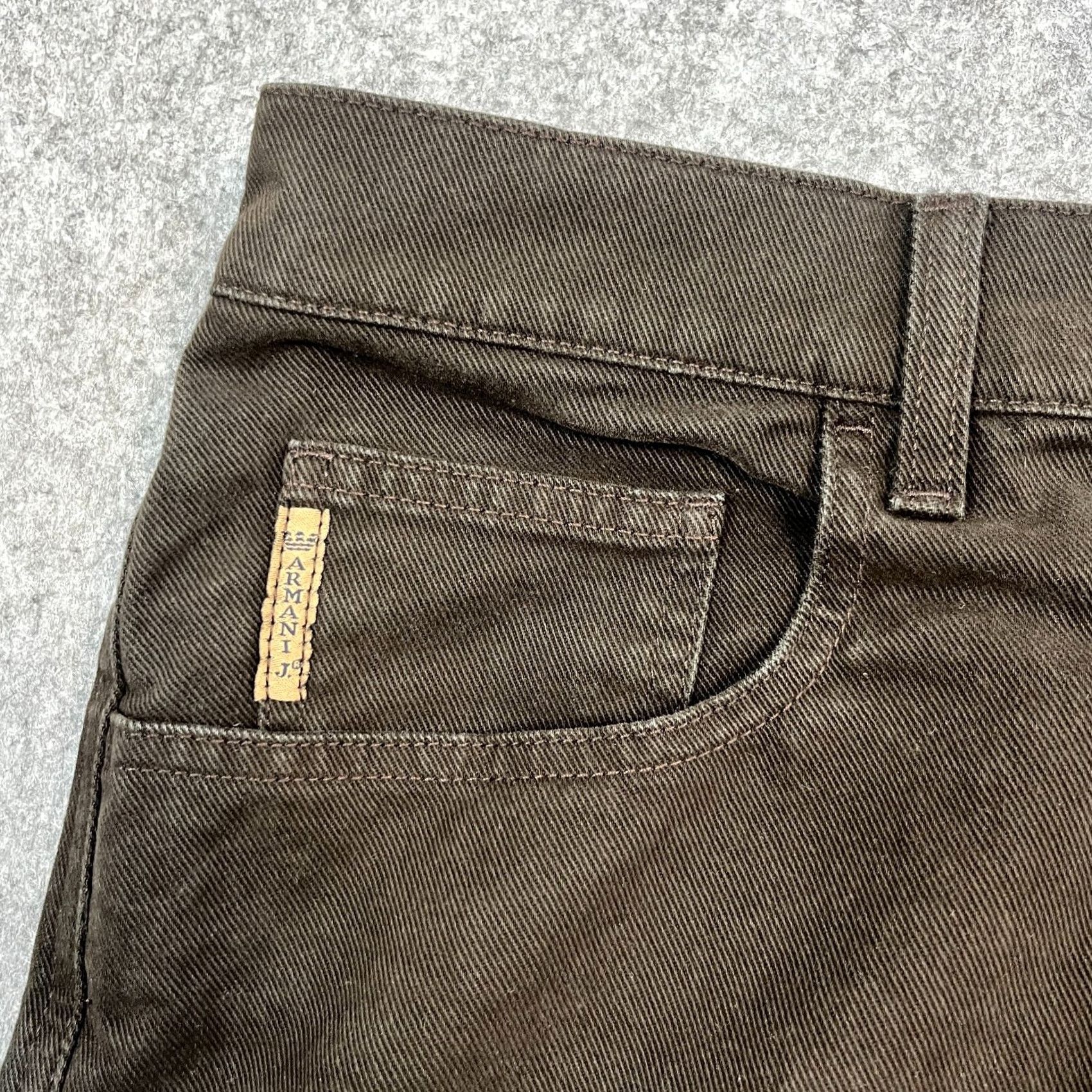 Vintage Armani Jeans Jeans Regular Straight 34 28 Short Dark Black Stretch Comfort Fit GA Mens Size US 34 / EU 50 - 7 Thumbnail