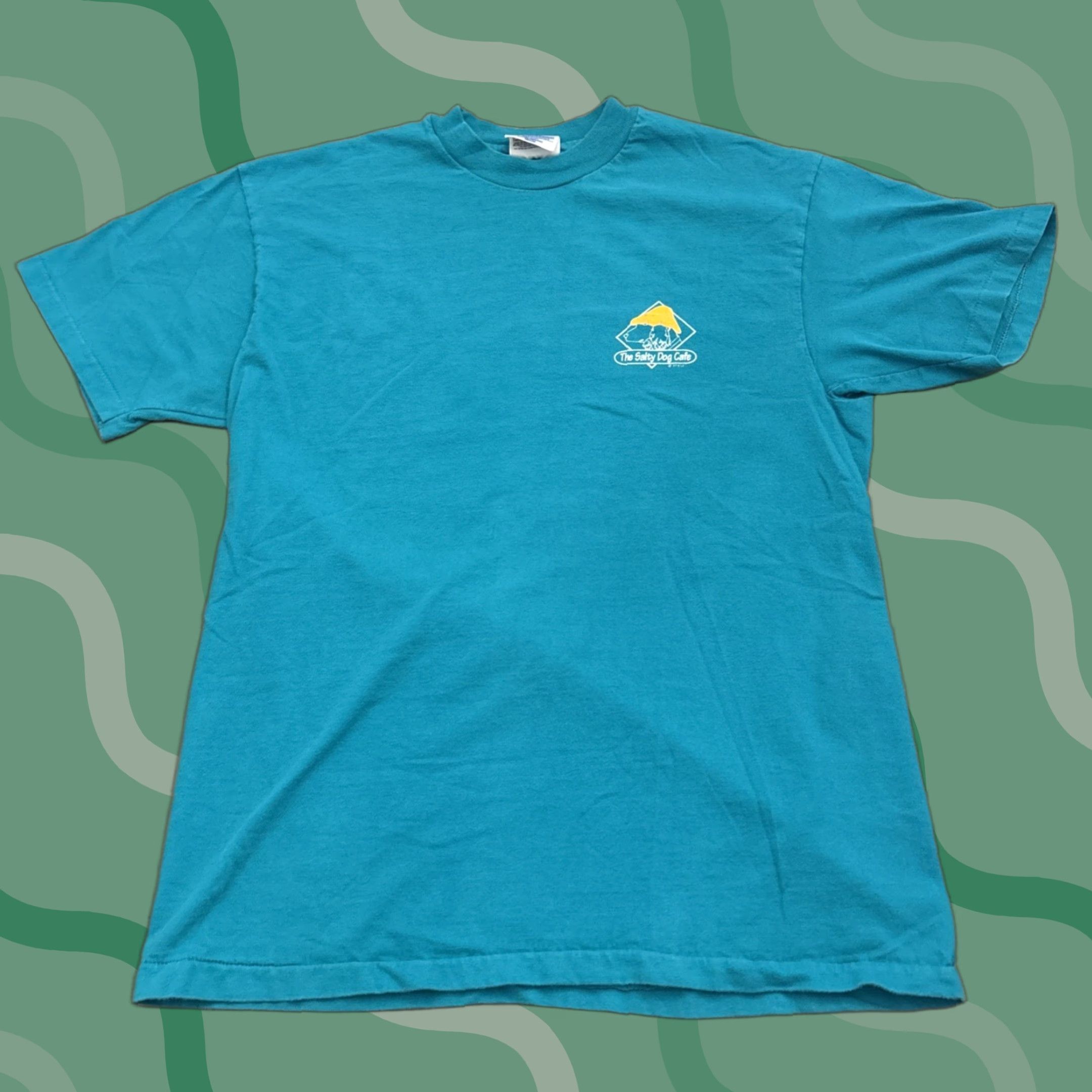 Hanes VINTAGE The Salty Dog Cafe T Shirt Teal Size M Hanes Dog Stitch Mens Teal 1989 Hilton Head Island Single Stitch Size US M / EU 48-50 / 2 - 1 Thumbnail
