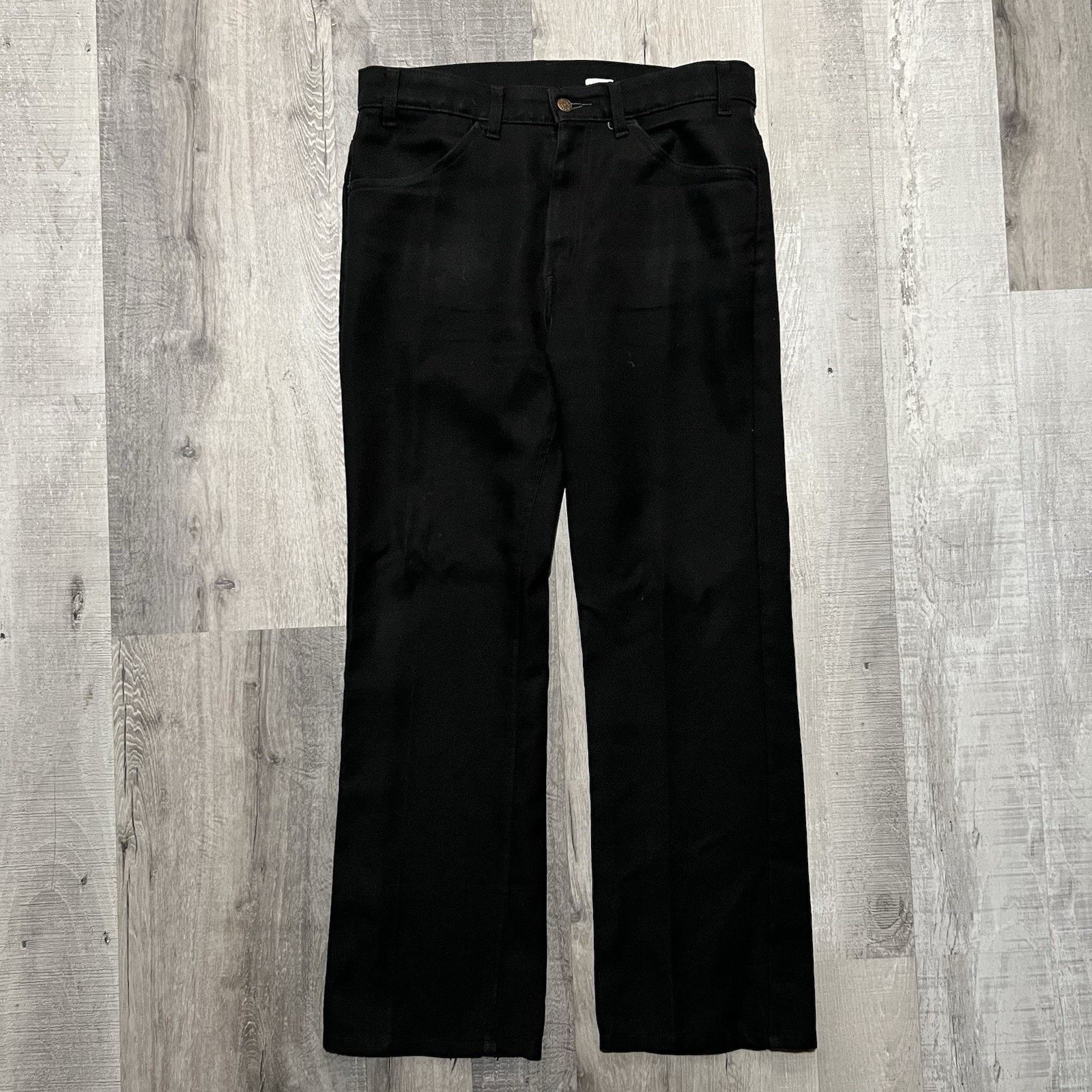 Levi's VTG Levi's Sta Prest 517 Black Dacron Disco Rockabilly Pants Size US 34 / EU 50 - 1 Thumbnail