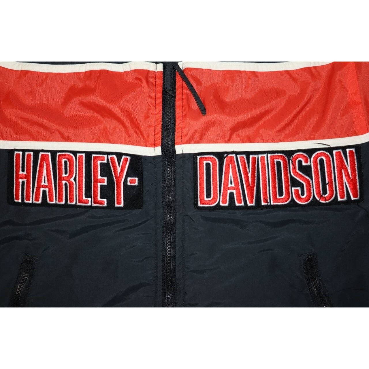 Harley Davidson Harley Davidson Black &Orange Chest Stripe Zip-Up Jacket 42 Size US M / EU 48-50 / 2 - 6 Thumbnail