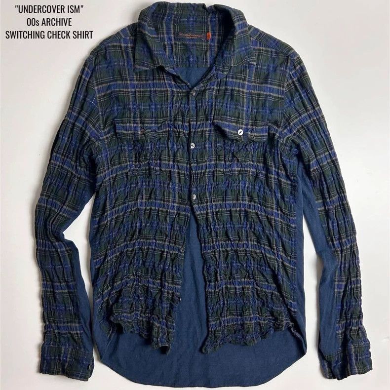 Undercover UNDERCOVER2007 SS Chuuu t Blood Rose Blue Checked Patchwork Size US M / EU 48-50 / 2 - 2 Thumbnail