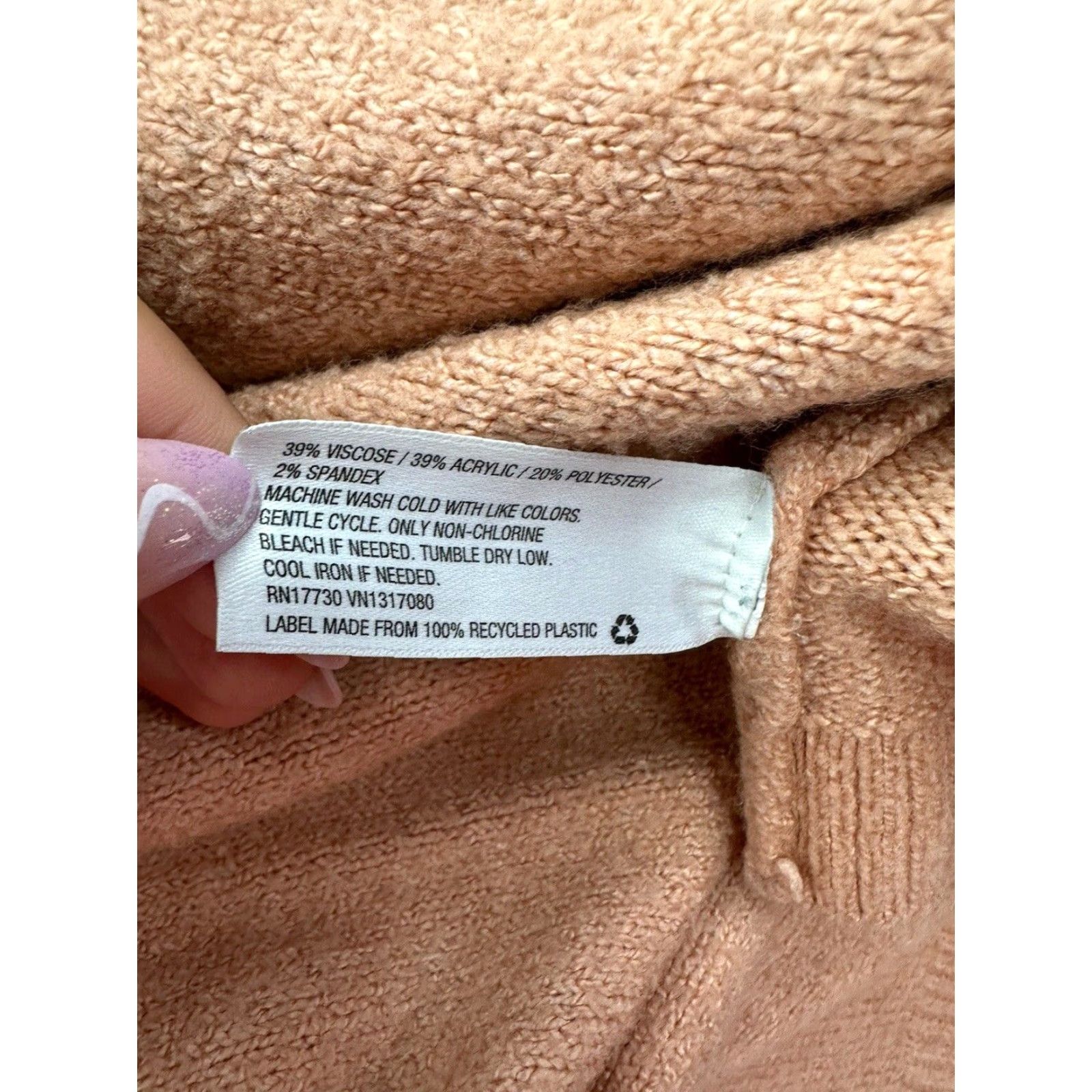 Vintage Ava & Viv Womens Sweater 2X Pink Round Neck Long Sleeve Knit Pullover Regular Fit 2X Womens Sweater Size XXL / US 16-18 / IT 52-54 - 5 Thumbnail