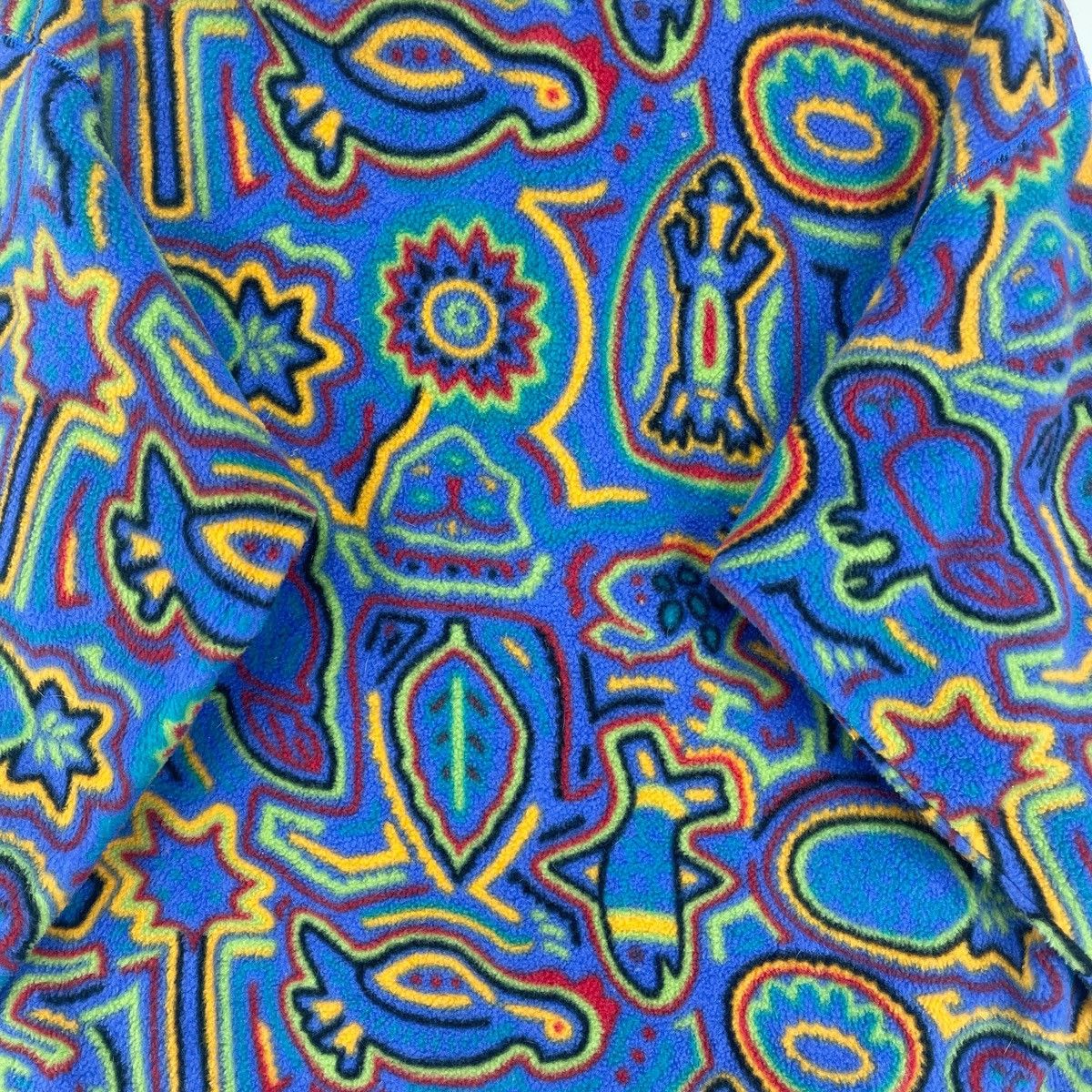 Patagonia × Vintage 90’s Patagonia Art Rainbow Half Button Fleece Size S / US 4 / IT 40 - 6 Thumbnail