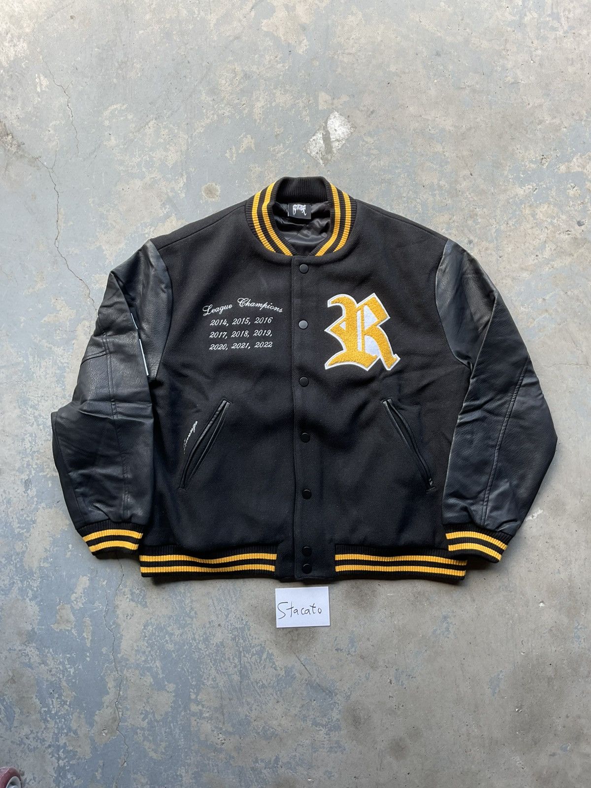 Revenge Revenge Rottweiler Varsity Jacket Black/Yellow Size US S / EU 44-46 / 1 - 2 Thumbnail