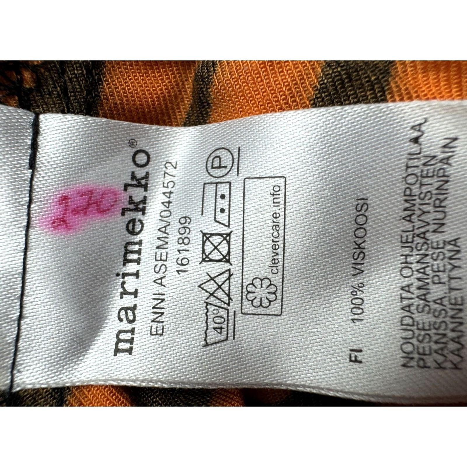 Marimekko Marimekko Eanni Asema Finland womens orange black shirt tunic L Size L / US 10 / IT 46 - 5 Thumbnail