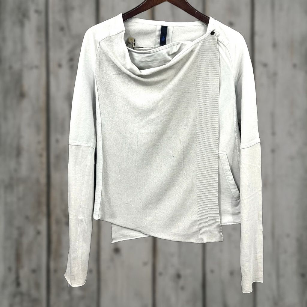 Ilaria Nistri ROQUE Gray Sweater Womens Large 42 Long Sleeve Knit Cardigan Classic Bohemian