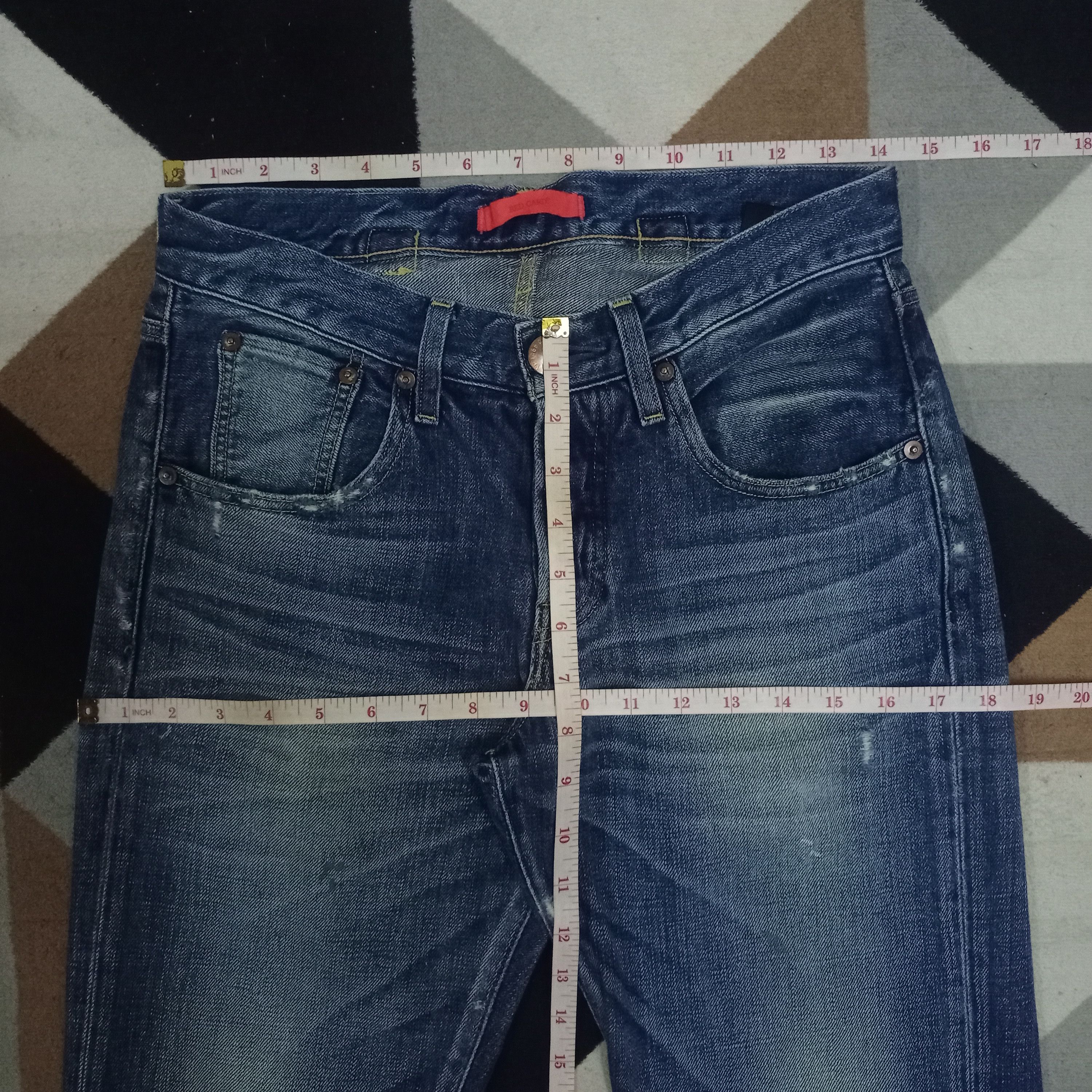 Japanese Brand Vintage Japanese Brand Buckle Back Painted Splattered Jeans Size US 28 / EU 44 - 8 Thumbnail