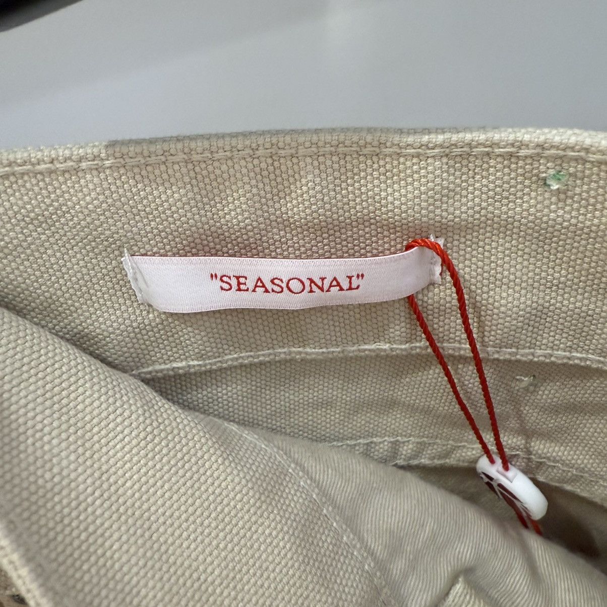 Off-White Off-White Wave Off Canvas Double Oversized Broek Beige Size US 32 / EU 48 - 4 Thumbnail