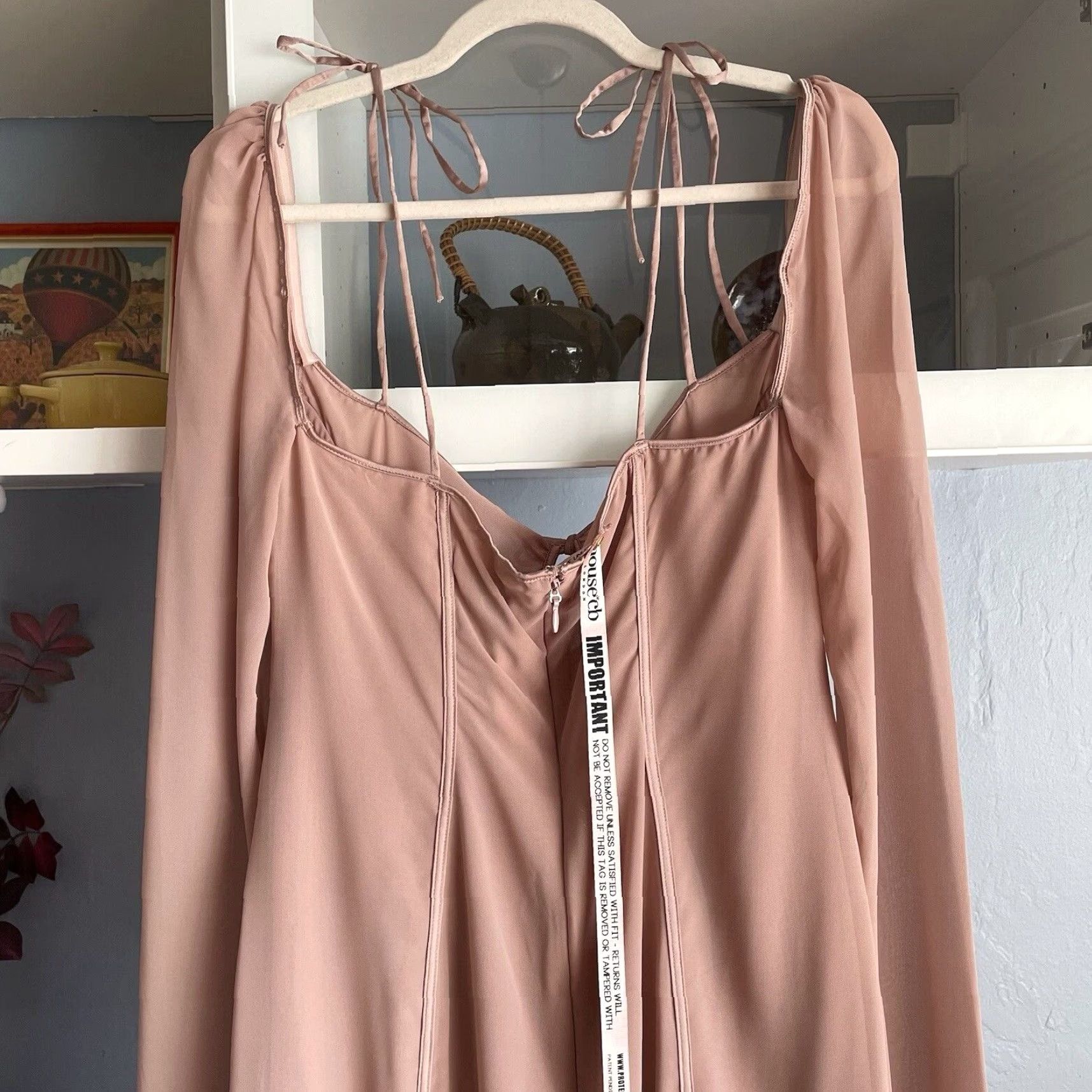 House of CB HOUSE OF CB Ophelia Blush Cutout Midi Dress Bodycon Ladies L+ UK US 10-12 Pink Party Cocktail Summer Spring Size L / US 10 / IT 46 - 5 Thumbnail