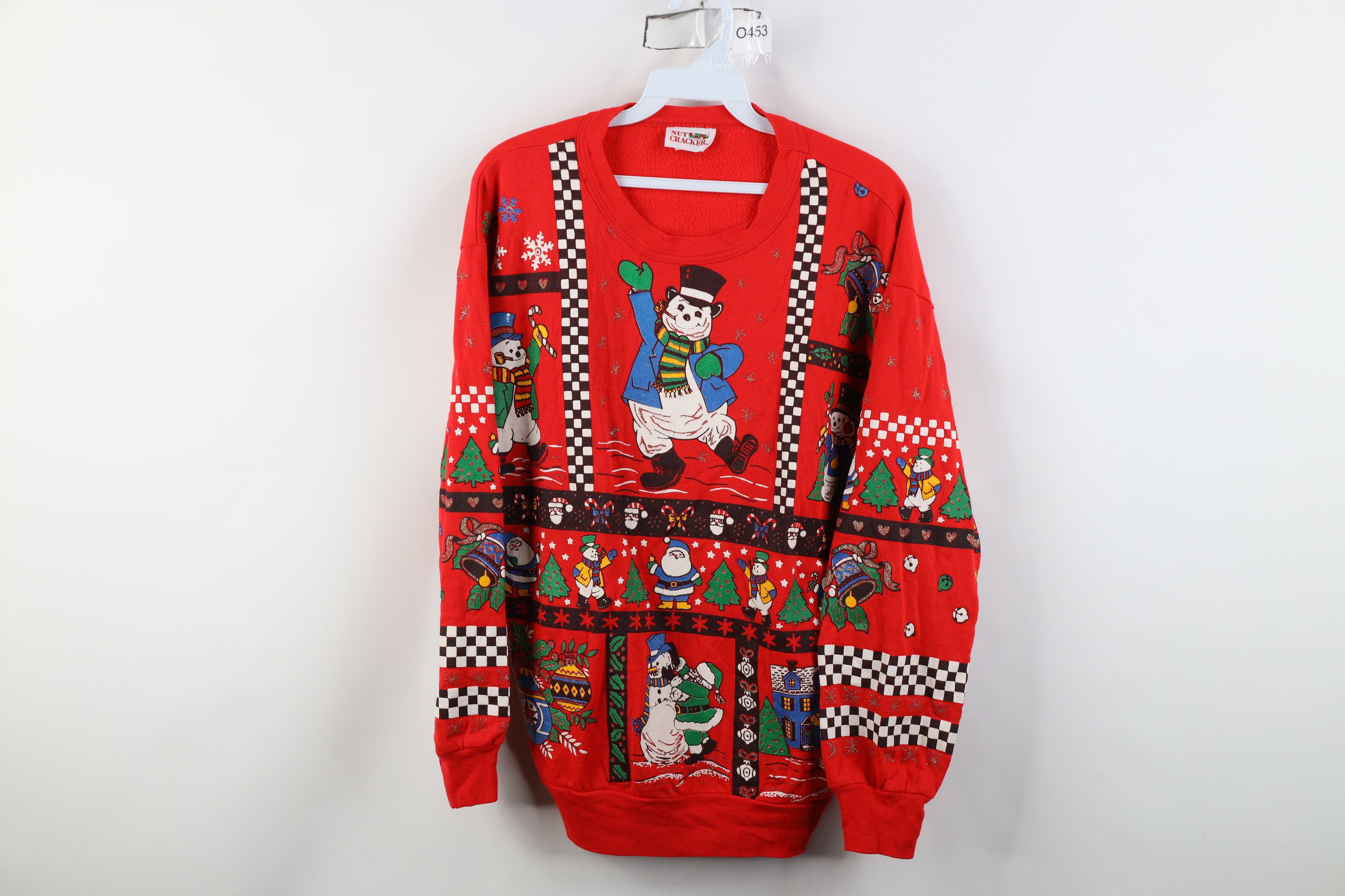 Vintage Vintage 90s Streetwear Snowman All Over Print Sweatshirt USA Size M / US 6-8 / IT 42-44 - 1 Thumbnail