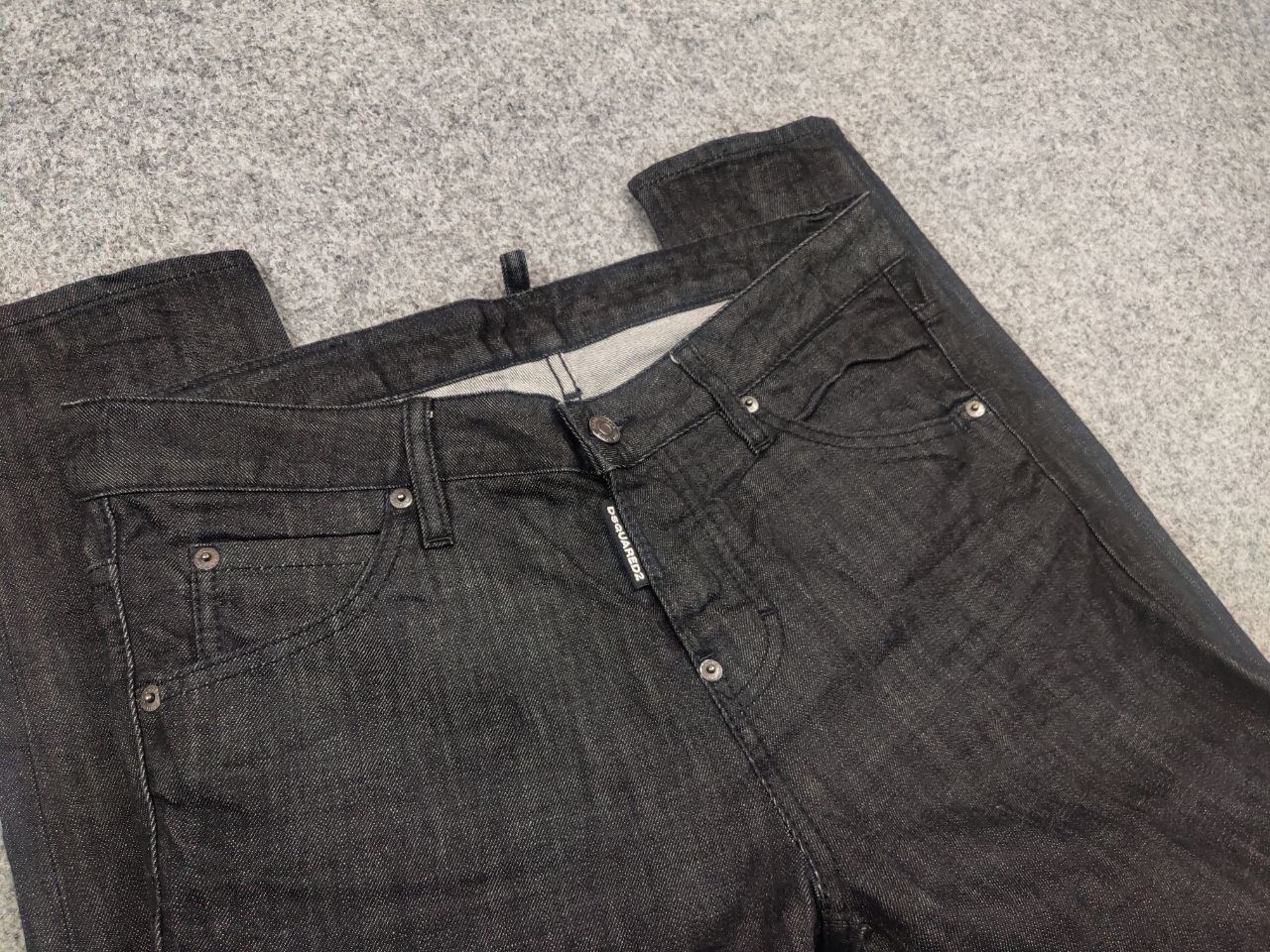 Dsquared2 Dsquared2 luxury Design Dark graphite Denim Straight jeans Size US 31 - 10 Thumbnail
