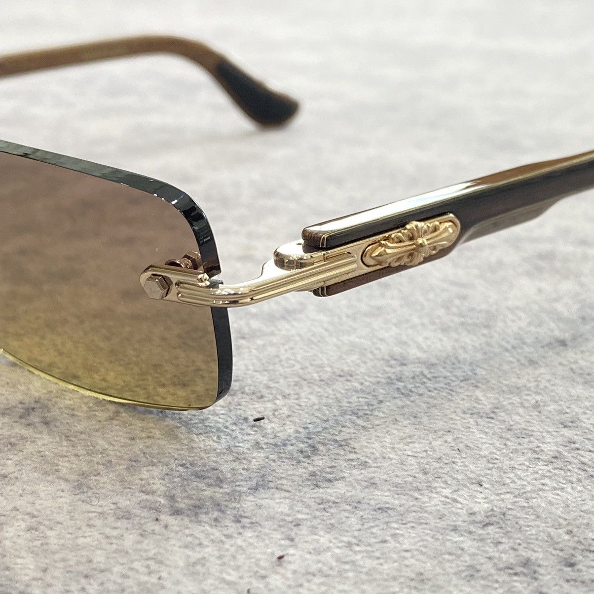Chrome Hearts HROME HEARTS DEEP I Gold Plated/Wood Ebony Size ONE SIZE - 2 Thumbnail