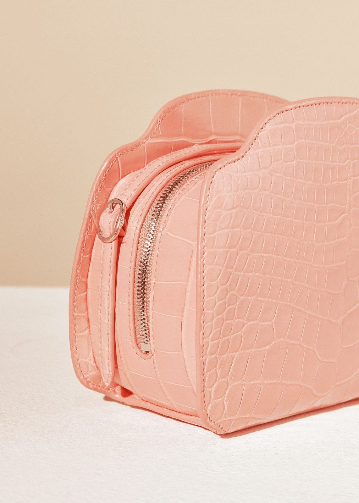 Loro Piana o1srvl11e0924 Size:/ OS Alligator Skin Crossbody Bag in Pink Size ONE SIZE - 3 Thumbnail