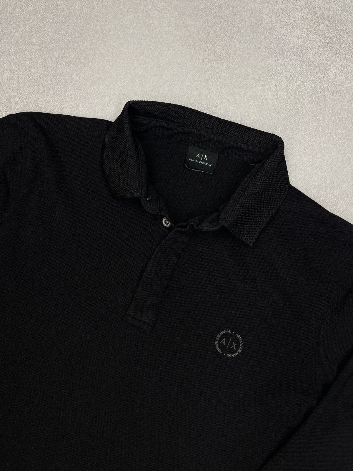 Armani Exchange Mens Armani Exchange Rugby Polo Longsleeve Black Size M Size US M / EU 48-50 / 2 - 4 Thumbnail