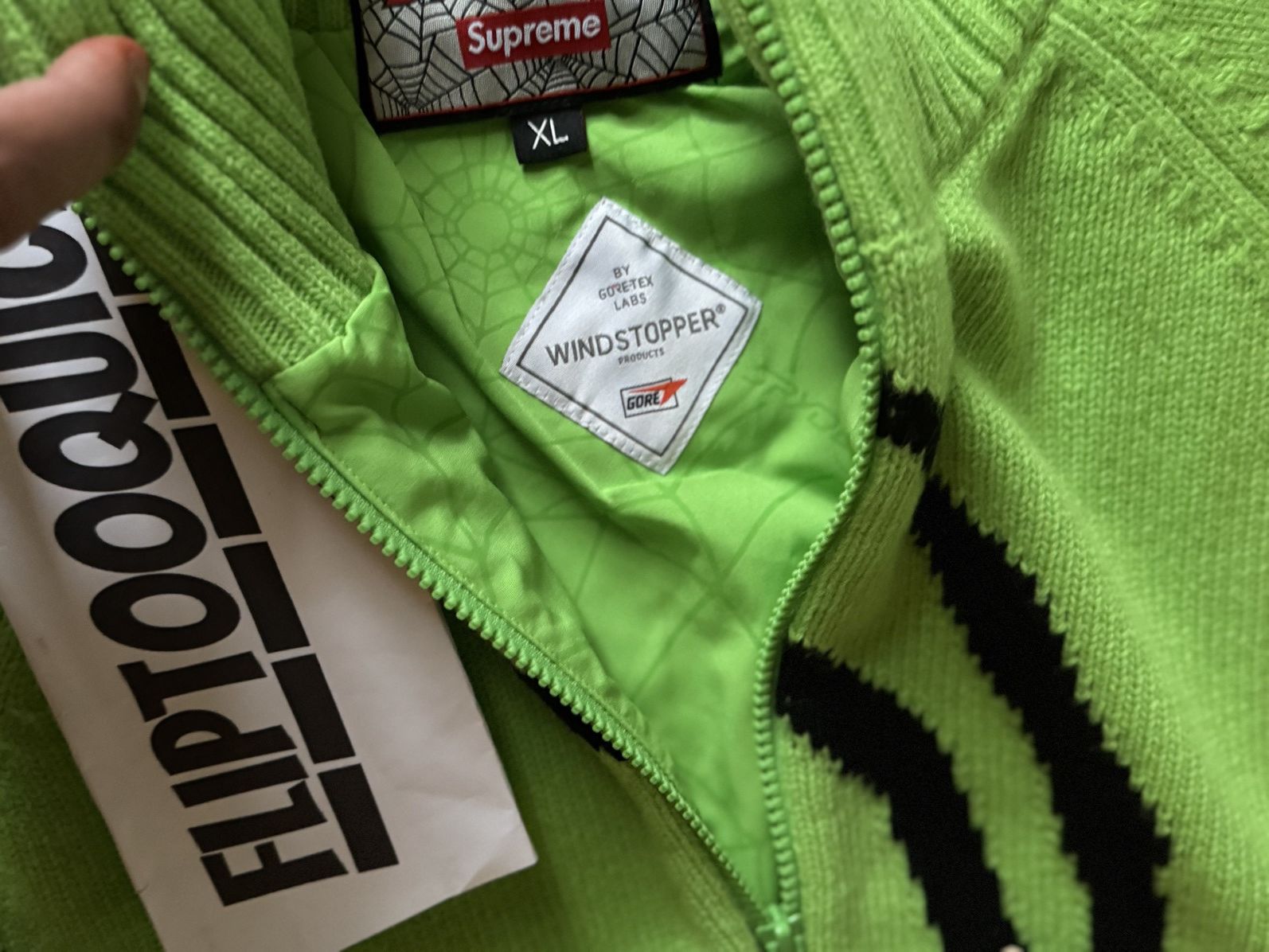 Spyder × Supreme Spyder Zip Up Sweater Green XL Size US XL / EU 56 / 4 - 5 Thumbnail