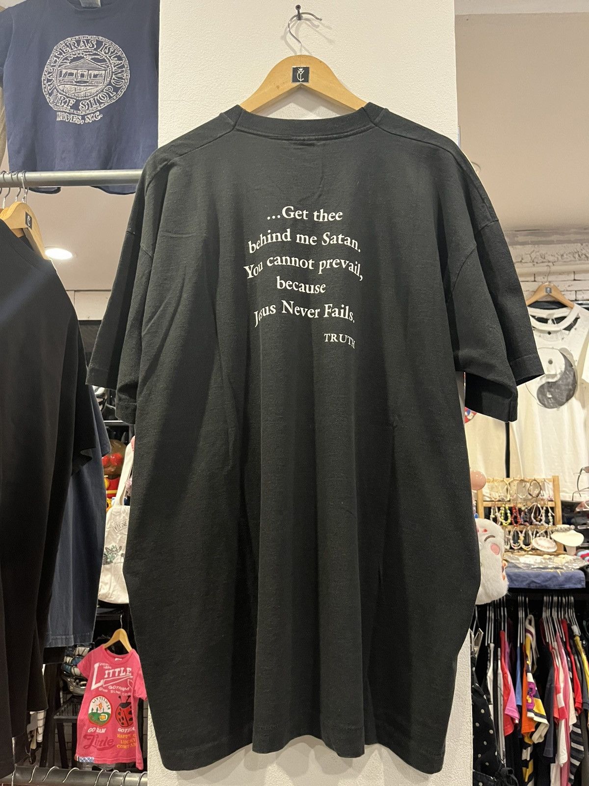 Other Vintage 90s Jesus Never Fails T-Shirt Size US XXL / EU 58 / 5 - 2 Thumbnail
