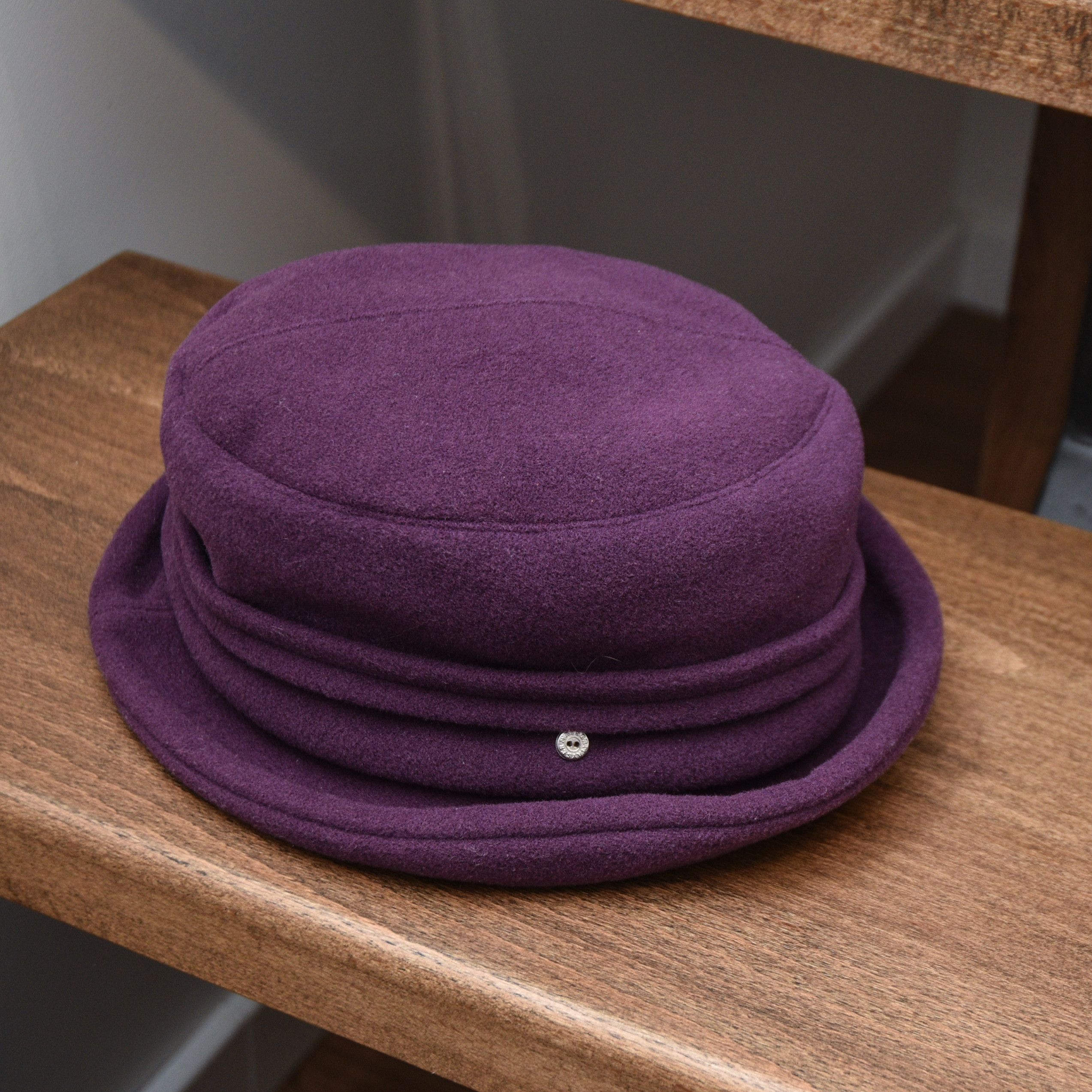 John Mayer Vintage Mayser Pascal Wool Felt Cloche Hat Aubergine Purple Size ONE SIZE - 2 Thumbnail