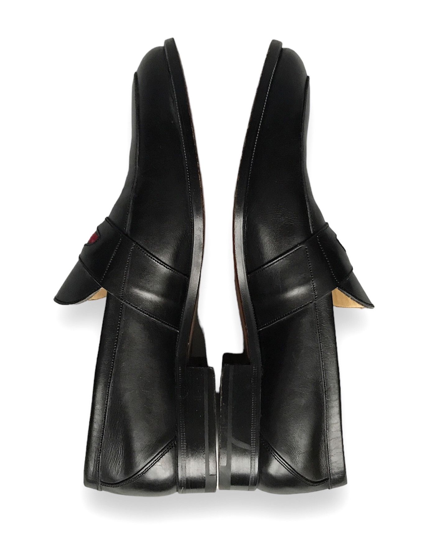 Gucci ICON GUCCI WEB SLIP ON LOAFERS BLACK SMOOTH LEATHER EU42 UK8 Size US 8.5 / EU 41-42 - 6 Thumbnail