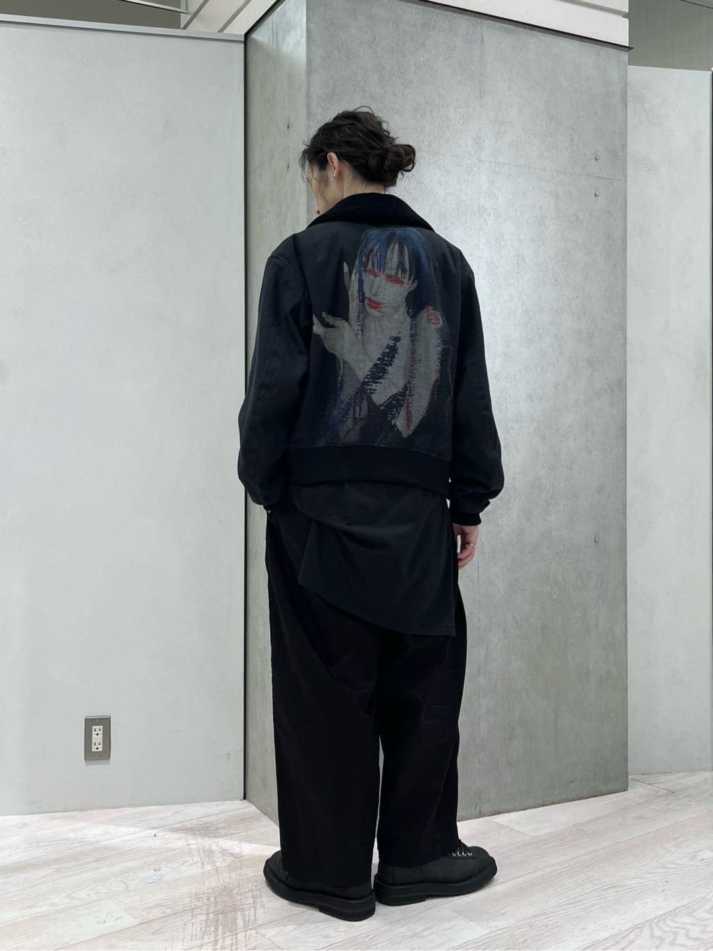 Yohji Yamamoto Pour Homme Lady Print Wool Blouson Jacket 2024 Size US L / EU 52-54 / 3 - 3 Thumbnail