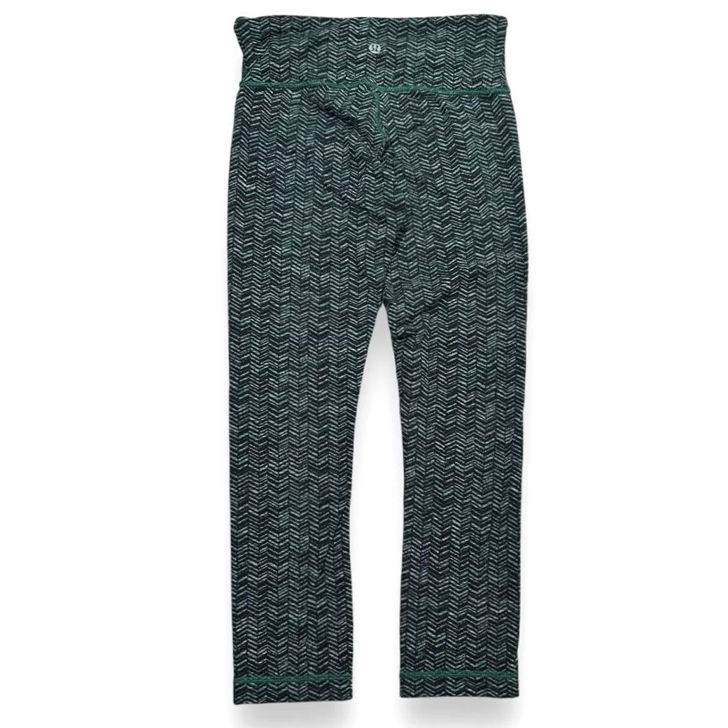 Lululemon Lululemon Athletica Chevron Capri Leggings Womens 4 Gray Regular Pocket Zigzag Pattern Capris Yoga Gym Athleisure Size 27" / US 4 / IT 40 - 2 Thumbnail