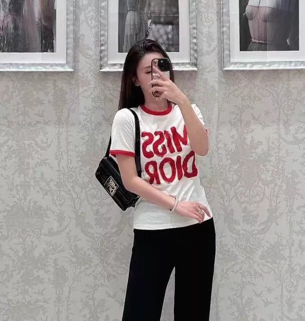 Dior Dior 24 white logo letter print cotton round-neck short-sl Size S / US 4 / IT 40 - 8 Thumbnail