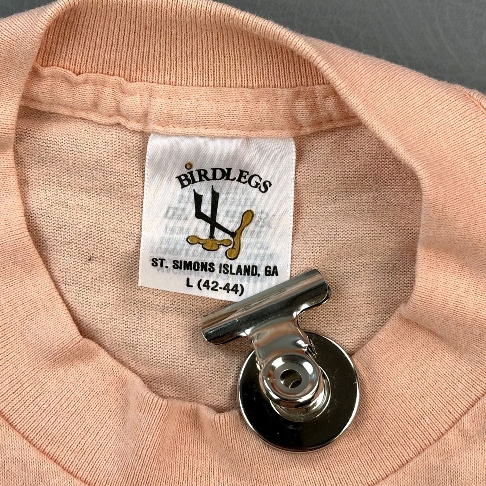Vintage VINTAGE Birdlegs Shirt Mens Large Peach Blowing Rock NC Single Stich USA 90s Size US L / EU 52-54 / 3 - 5 Thumbnail