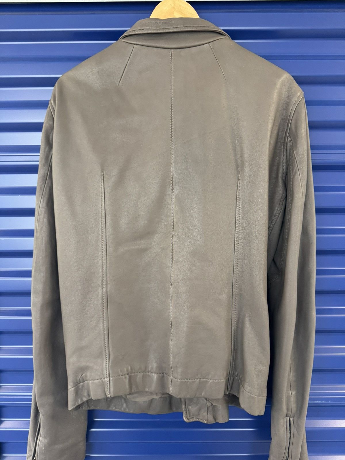 Rick Owens RARE! $5351 STOOGES SIZE AW10 MAINLINE TAUPE LEATHER JACKET Size US L / EU 52-54 / 3 - 14 Thumbnail
