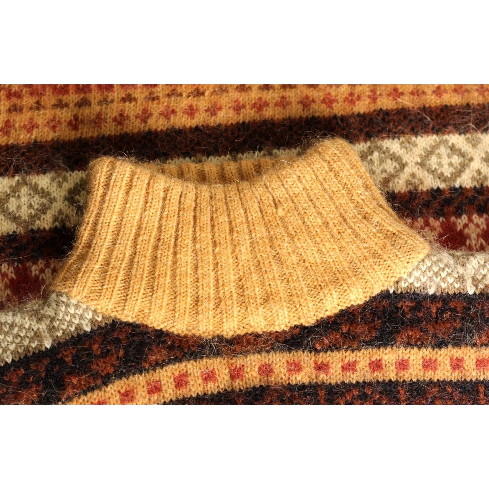 Vintage VINTAGE NAGPAL Jumper Sweater High Neck Wool Knit Aztec XL Womens Multicoloured 54 XL Pullover Chunky-Knit Casual Mens/Womens Size XL / US 12-14 / IT 48-50 - 5 Thumbnail