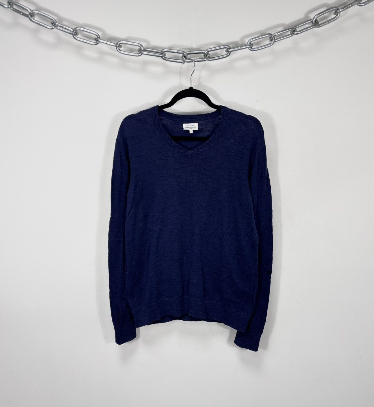 Hartford Hartford Men’s Navy Blue Cotton Knit V-Neck Sweater Size US M / EU 48-50 / 2 - 1 Thumbnail