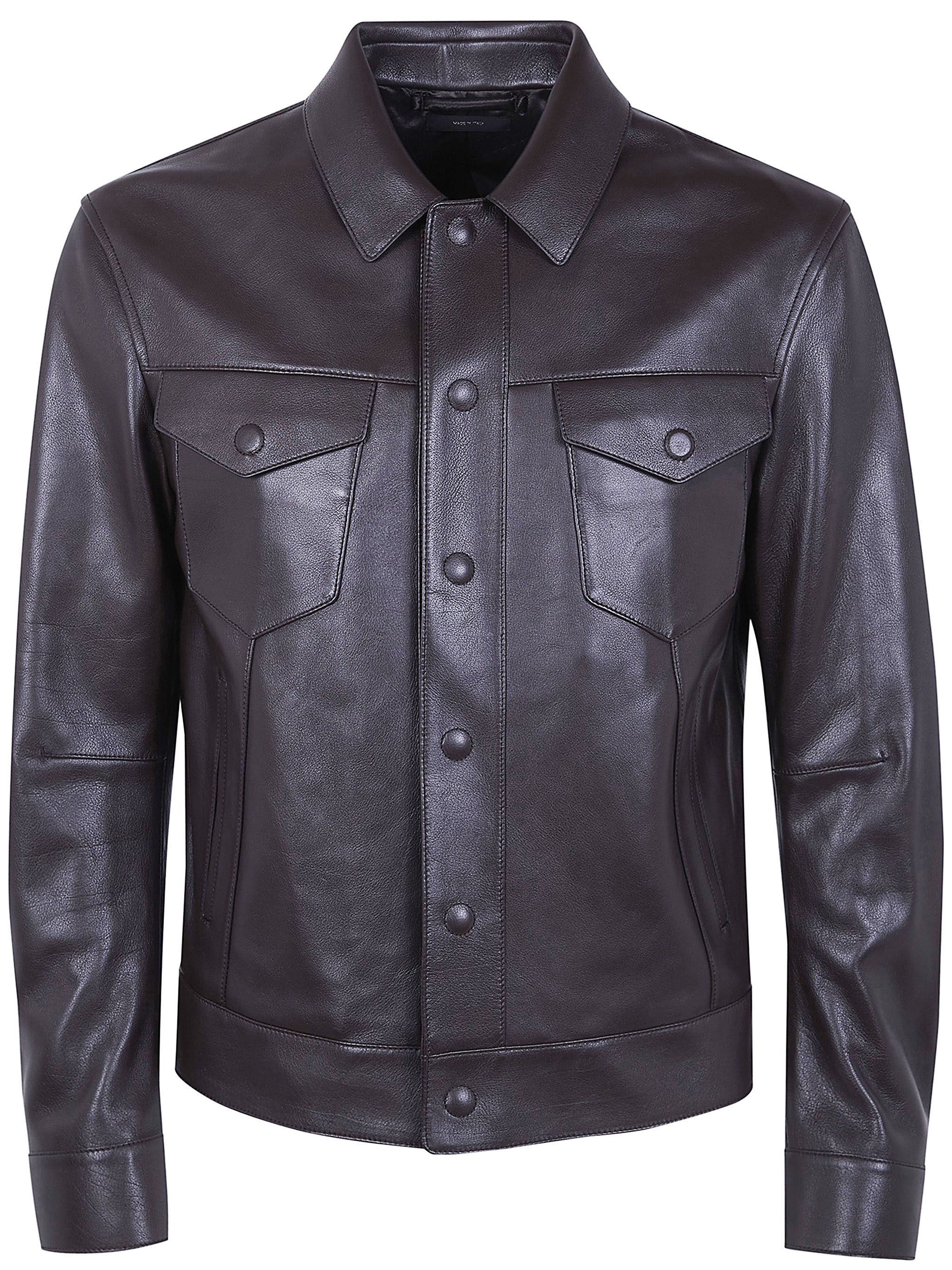 Tom Ford BUFFALO GRAIN LEATHER WESTERN JACKET Size US XL / EU 56 / 4 - 1 Thumbnail