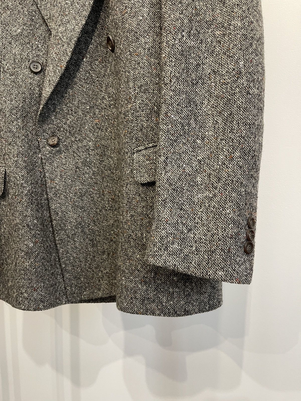 Vintage Senza Limiti Double Breasted Wool Tweed Blazer 42R Size 42R - 4 Thumbnail