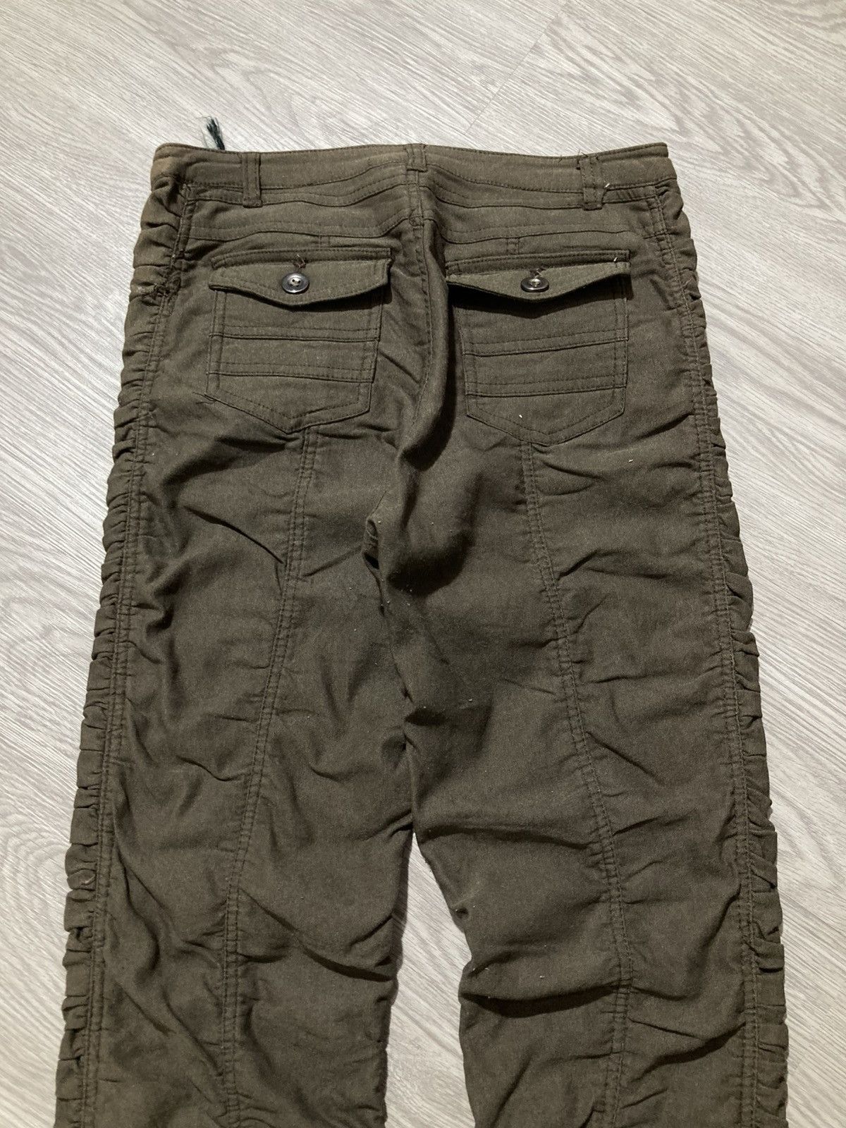Le Grande Bleu (L.G.B.) 2000s Japanese Brand Ruched Pants Punk Lgb Style Green Army Size US 26 / EU 42 - 11 Thumbnail