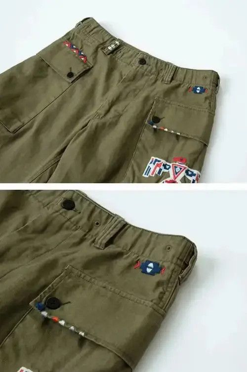 Other 21SS Tokyo Union Green Military Patchwork Shorts Size US 32 / EU 48 - 4 Thumbnail