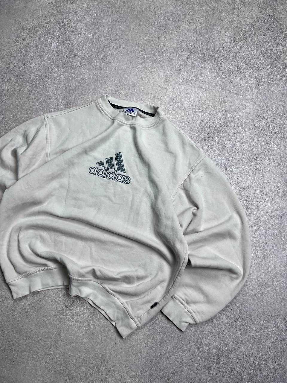 Adidas Vintage Adidas Big Logo Boxy Sweatshirt M Size US M / EU 48-50 / 2 - 2 Thumbnail