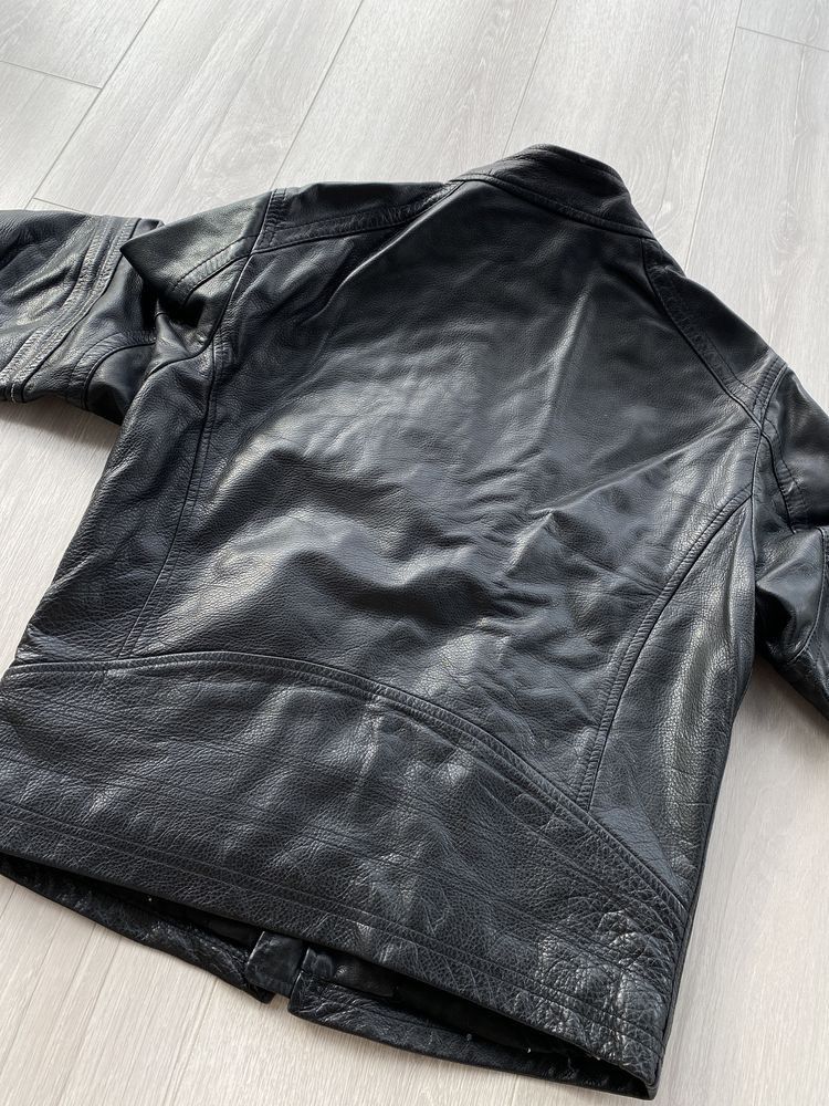 Giorgio Armani Vintage Armani Jeans Leather Biker Jacket Size US M / EU 48-50 / 2 - 3 Thumbnail