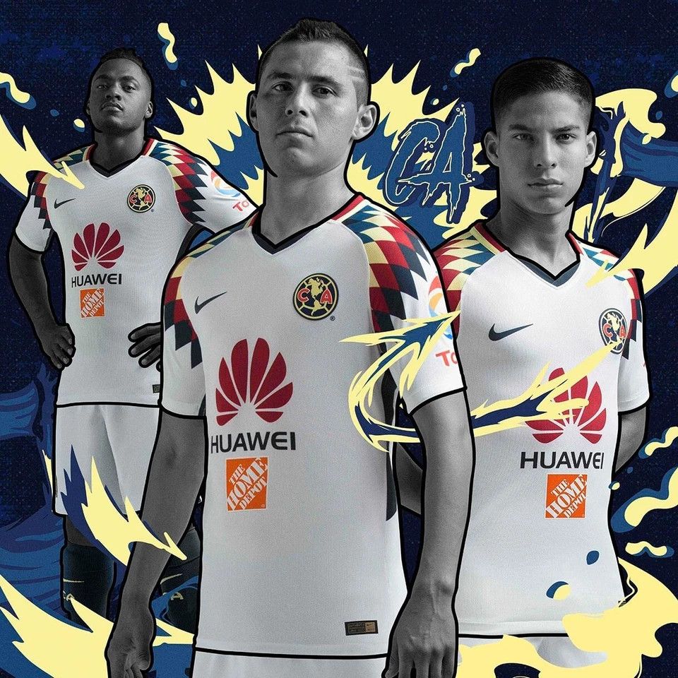All Sport CLUB AMERICA 2017 2018 AWAY FOOTBALL MEXICO SOCCER JERSEY Size US S / EU 44-46 / 1 - 12 Thumbnail