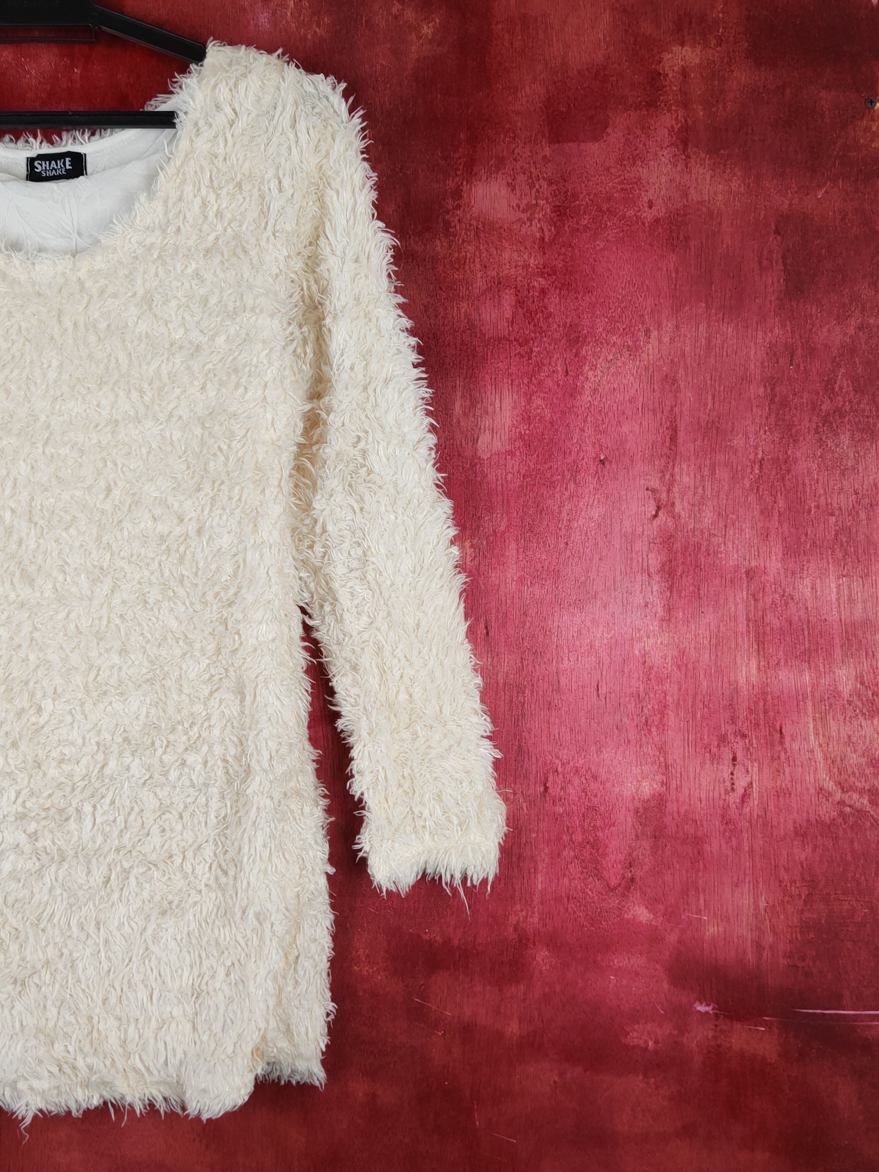 Japanese Brand × Vintage Shake Shake Cream Shag Shaggy Fur Mohair Knitwear #S1934 Size S / US 4 / IT 40 - 5 Thumbnail