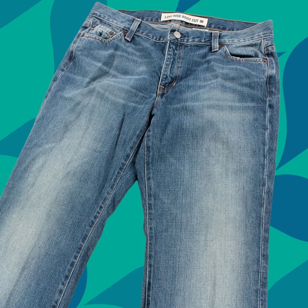 Gap GAP Low Rise Bootcut denim jeans sz 10 stonewash faded vtg 90s y2k usa made Size 32" / US 10 / IT 46 - 1 Thumbnail