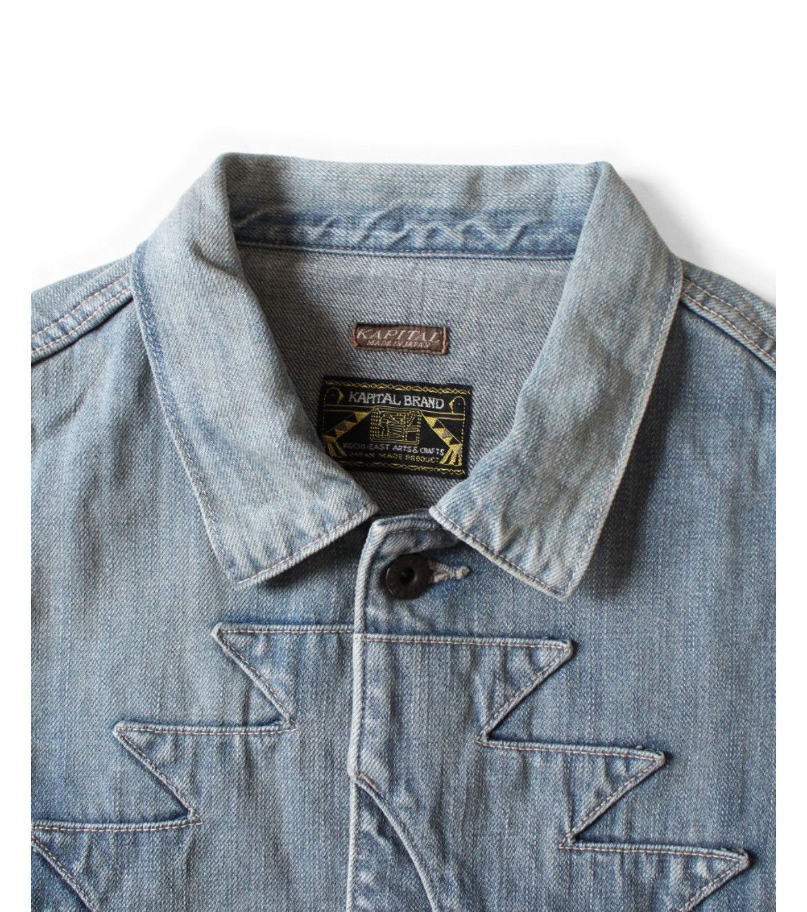 Kapital 12oz Denim Santo Domingo Thunderbird Jacket (Processed) Size US XL / EU 56 / 4 - 3 Thumbnail