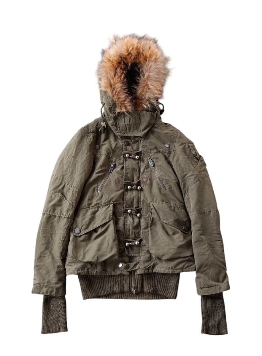 SLY japan limited raccoon fur cargo LGB style jacket