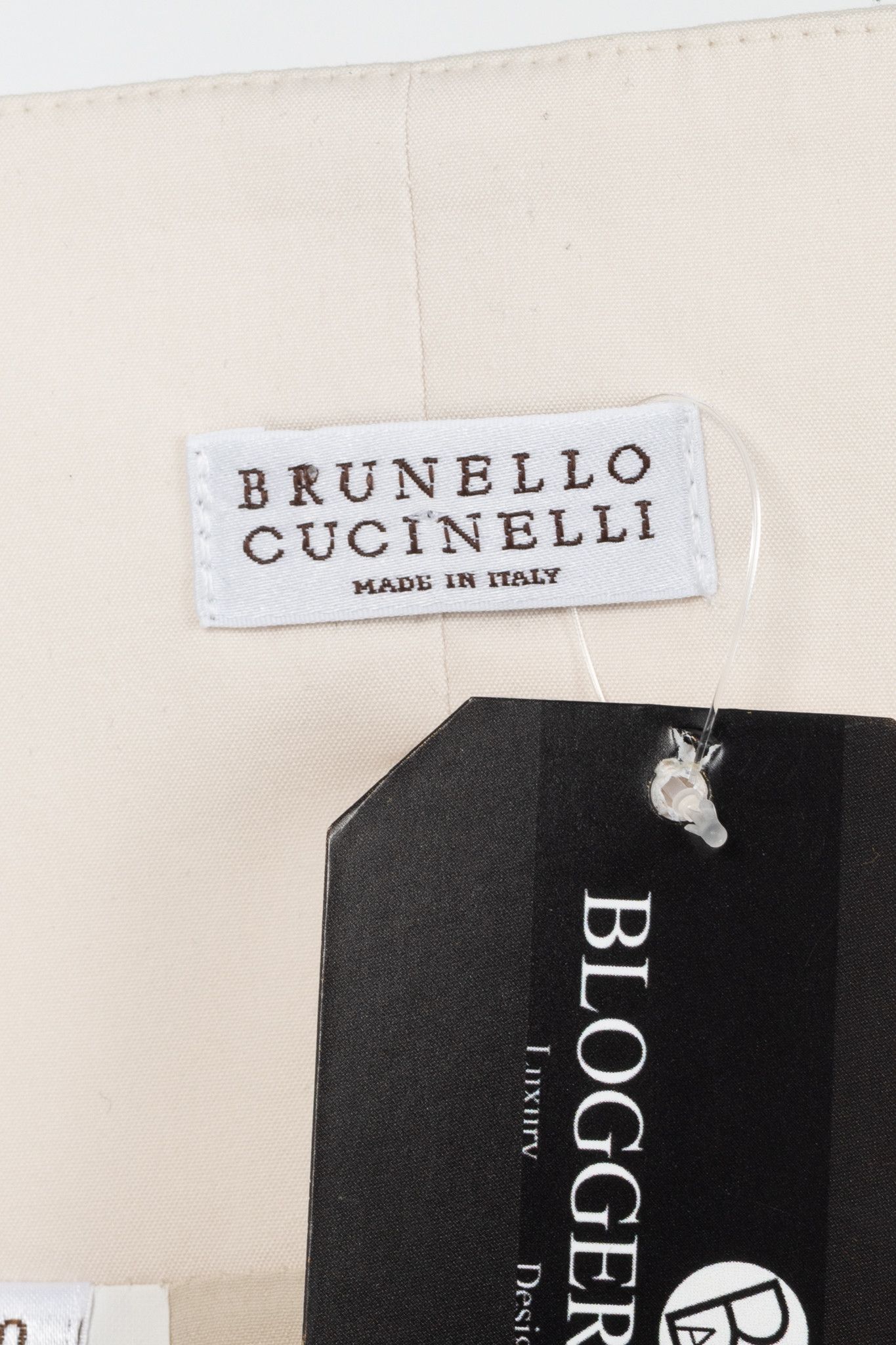 Brunello Cucinelli Brunello Cucinelli Ivory Pleated-Waist Cotton Pencil Skirt Size 27" / US 4 / IT 40 - 6 Thumbnail