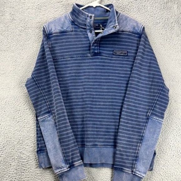 Vineyard Vines Vineyard Vines Sweatshirt Mens Small Blue Woodhouse Pullover Zip Zipper New with Tags C40 Size US S / EU 44-46 / 1 - 3 Thumbnail