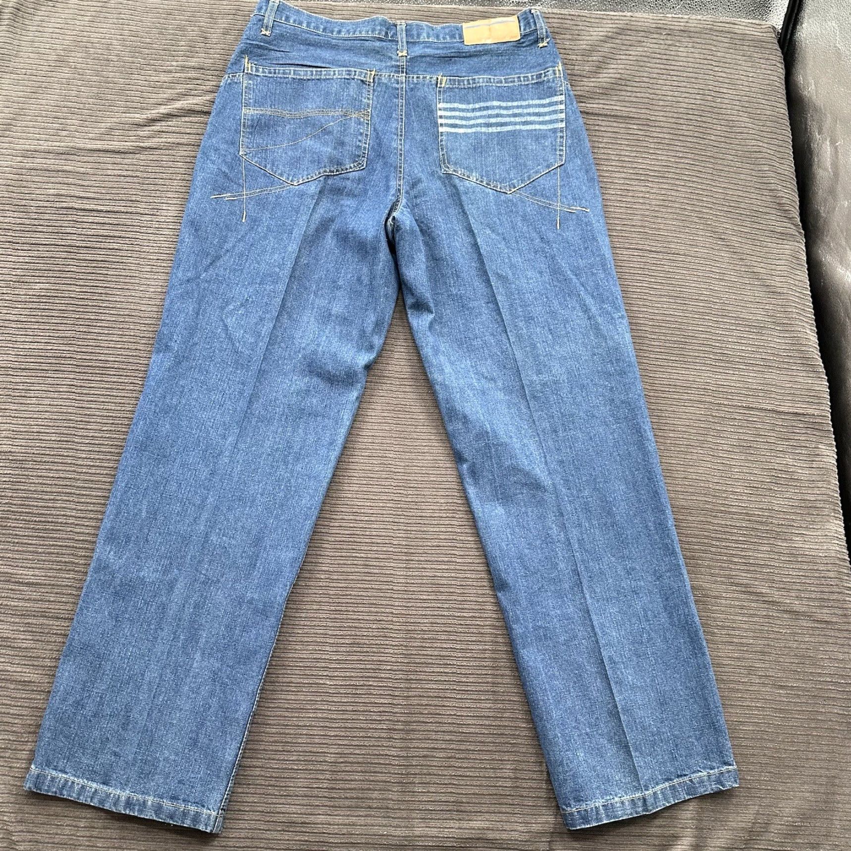 Rocawear Rocawear Jeans Men 38/32.5 Blue Cotton Denim Baggy Straight Relaxed Regular 90s Theme Mens Jeans Size US 38 / EU 54 - 2 Thumbnail