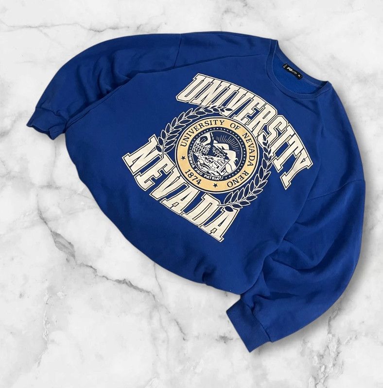 Vintage Vintage Men's blue sweatshirt size XL oversize 80s 90s y2k Size US XL / EU 56 / 4 - 2 Thumbnail