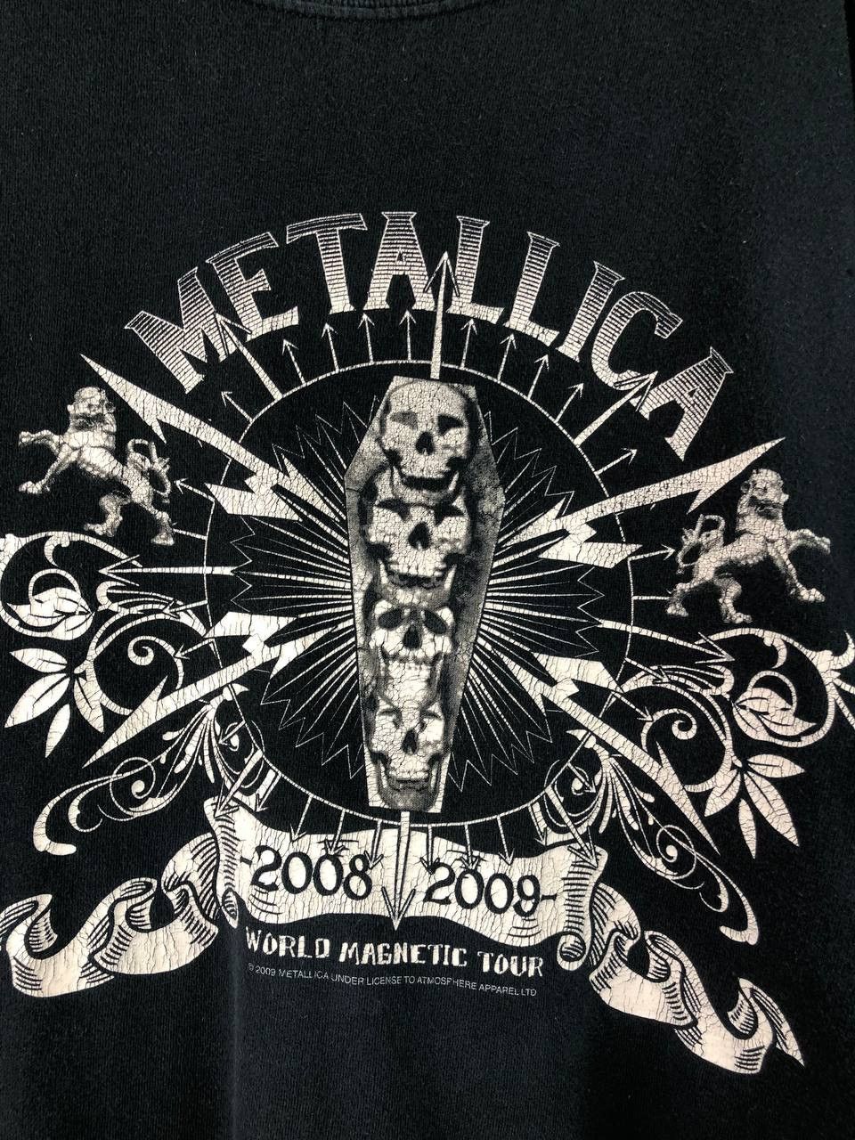 Band Tees Vintage Metallica 2008 2009 Magnetic Tour Tee T-Shirt Size US XL / EU 56 / 4 - 4 Thumbnail