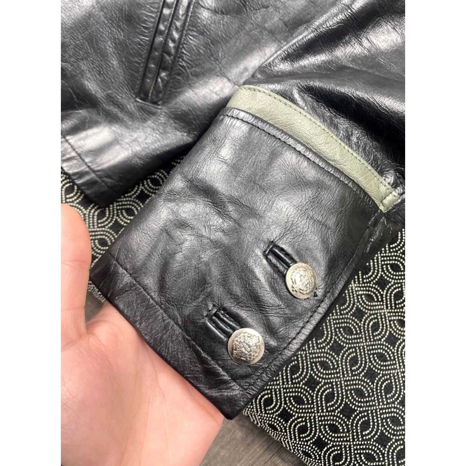 Allsaints AllSaints Leather Shirt Bomber Jacket Men M Black Regular Zip Biker Coat Leather Lining Winter Spring Fall Ride Mens Size US M / EU 48-50 / 2 - 4 Thumbnail