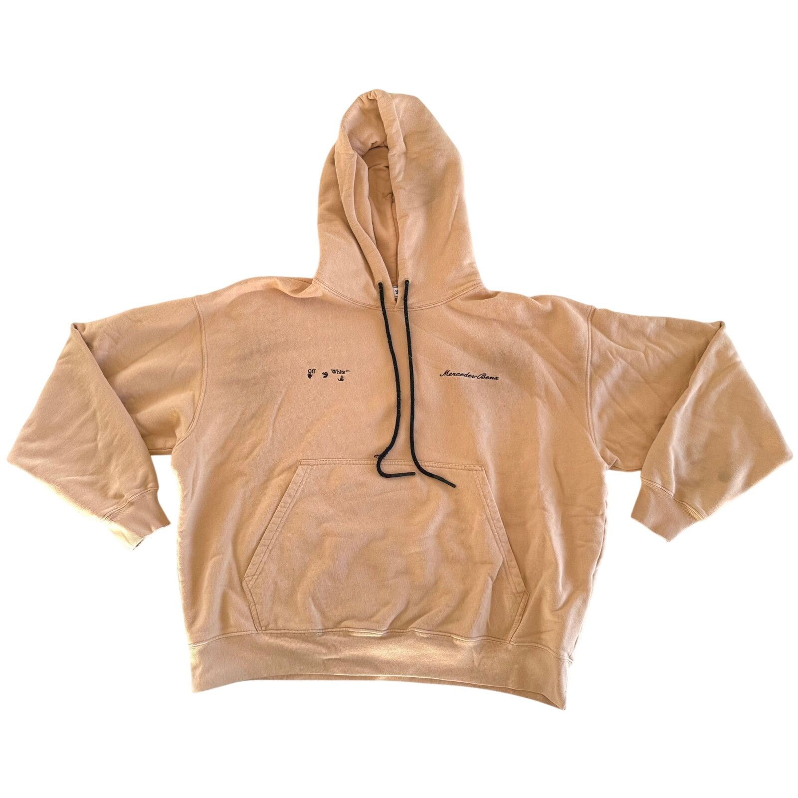 Off-White Off-White C/O Project Maybach Mercedes Tribute Hoodie Beige Size US L / EU 52-54 / 3 - 2 Thumbnail